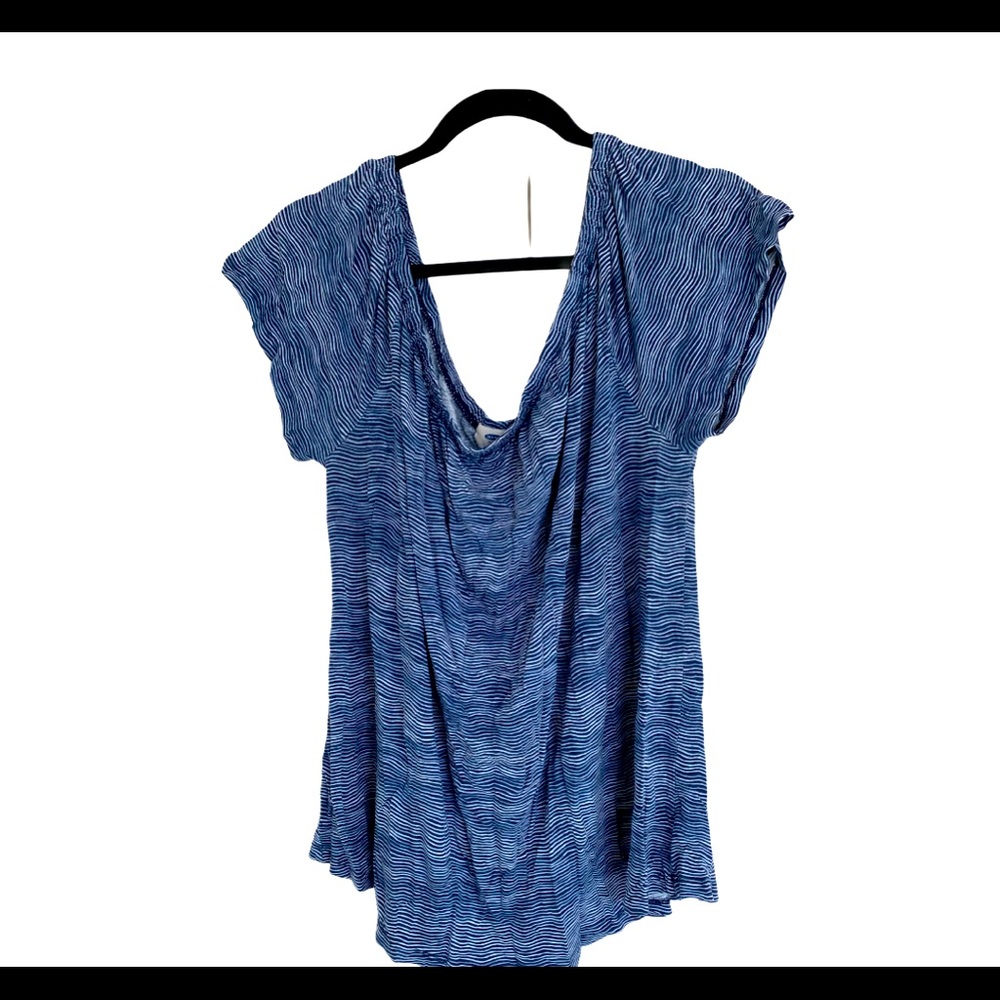 Blue & White casual blouse